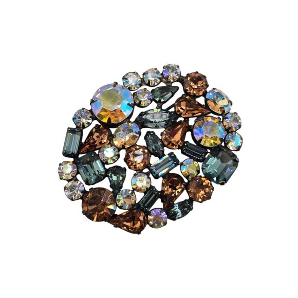 Super Sparkly Vintage Signed Weiss Huge Brooch (A8985) - Picture 7 of 8